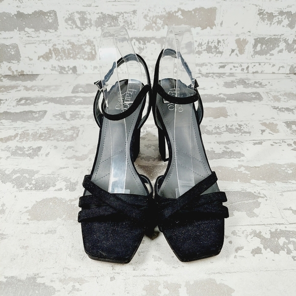 NEW Franco Sarto Womens Damalis Faux Leather Open Toe Heels Shoes C177 - Picture 3 of 13